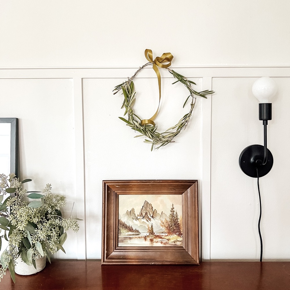 Mountain print in frame